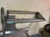 42" STAINLESS GLASS RACK WALL SHELF. - 2