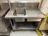 46" X 30" STAINLESS PREP SINK W/ RISER SHELF - 2