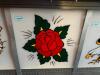 26" X 32" SAILOR JERRY INSPIRED ART WORK ON PLASTIC PANEL. "ROSE"