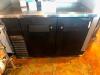 TRUE 48" TWO DOOR GLASS DOOR BACK BAR COOLER.