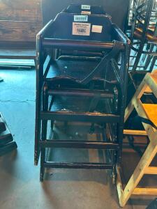 (3) BLACK HIGH CHAIRS