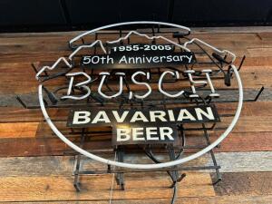 "BUSCH " BAVARIAN BEER NEON SIGN.