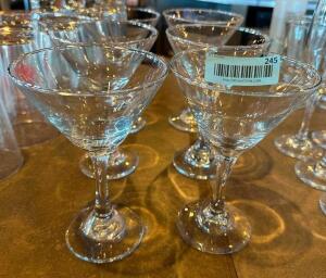 (6) LARGE MARTINI GLASSES