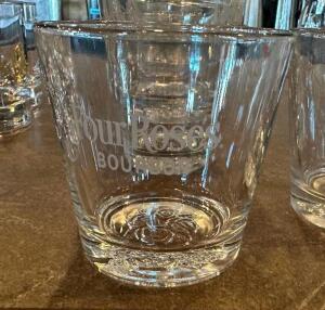 (8) FOUR ROSES LOGO'D ROCKS GLASSES