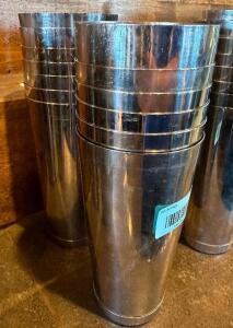 (12) 16 OZ STAINLESS BAR MIXER CUPS