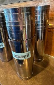 (12) 16 OZ STAINLESS BAR MIXER CUPS