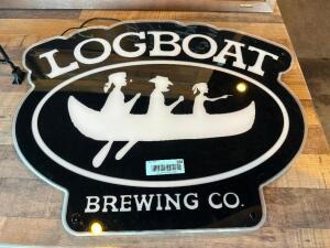 LOGBOAT BREWING LED BAR SIGN W/ POWER CORD.