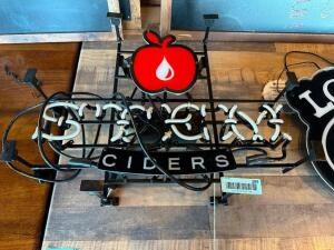 CIDERS NEON BAR SIGN W/ POWER CORD.