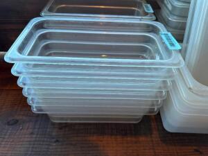 (6) 1/3 SIZE PLASTIC INSERTS . NO LIDS