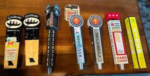 (7) ASSORTED TAP HANDLES.