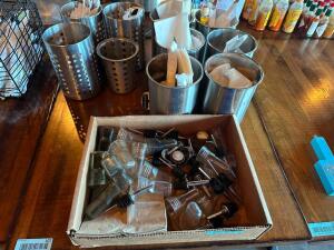 (1) LOT OF ASSORTED BAR WARES.