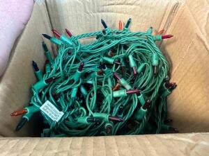 (2) STRANDS OF MULTI COLOR CHRISTMAS LIGHTS.