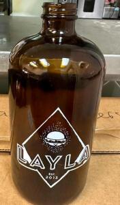 (1) CASE OF LAYLA LOGO GROWLERS