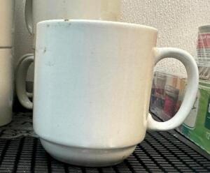 (55) STACKABLE COFFEE MUGS.