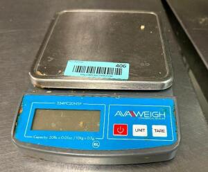 AVAWEIGHT 20 LB. DIGITAL PORTION SCALE.