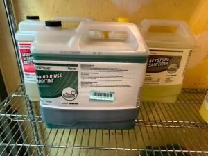 (3) CONTAINERS OF ECOLAB DISH MACHINE DETERGENT.