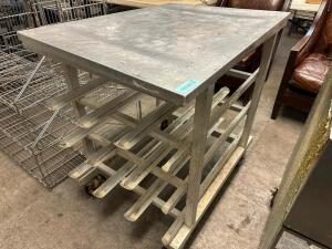 30" X 24" HALF SIZE CAN RACK W/ STAINLESS WORK TOP