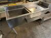 50" UNDER BAR STAINLESS ICE KEEPER W/ RIGHT SIDE DRY BOARD. - 2