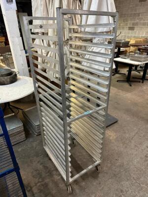 TWENTY PAN ROLL ABOUT TRAY RACK.,