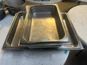 (3) FULL SIZE WATER PANS W/ INSERTS