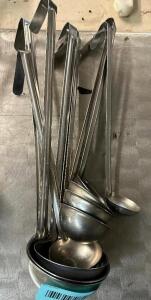 (10) ASSORTED STAINLESS LADLES