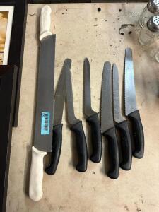 (7) ASSORTED KITCHEN KNIVES