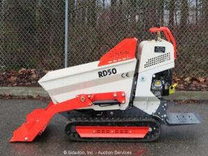 DESCRIPTION: RIDE-ON SELF-PROPELLED GAS TRACK DUMPER BRAND/MODEL: RODA RD50 RETAIL$: $7,950.00 QTY: 1