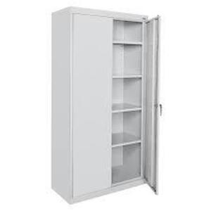 DESCRIPTION: (1) STORAGE CABINET BRAND/MODEL: SANDUSKY INFORMATION: GRAY SIZE: 18" X 36" X 72" RETAIL$: $345.00 EA QTY: 1