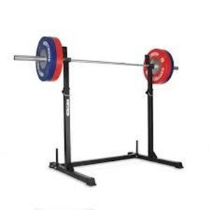 DESCRIPTION: (1) SQUAT RACK BRAND/MODEL: FITRX #8991SCM INFORMATION: BLACK RETAIL$: $649.99 EA QTY: 1