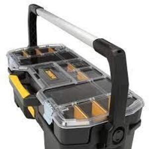 DESCRIPTION: (2) TOTE +ORGANIZER, 2 IN 1 CARRY KIT BRAND/MODEL: DEWALT INFORMATION: BLACK AND YELLOW RETAIL$: $76.72 EA QTY: 2