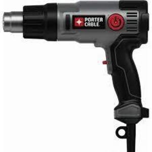 DESCRIPTION: (2) HEAT GUN BRAND/MODEL: PORTER CABLE #PC1500HG INFORMATION: BLACK SIZE: 120V AC, 60 HZ RETAIL$: $61.95 EA QTY: 2