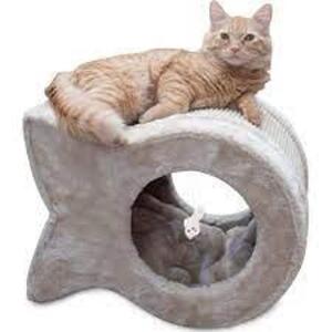 DESCRIPTION: (1) CAT SCRATCHING TOY BRAND/MODEL: MAJESTIC SCRATCH N NAP RETAIL$: $40.00 EA QTY: 1