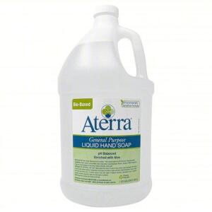 DESCRIPTION: (2) LIQUID HAND SOAP BRAND/MODEL: ATERRA #9JDR1 SIZE: 1 GALLON RETAIL$: $28.31 EA QTY: 2