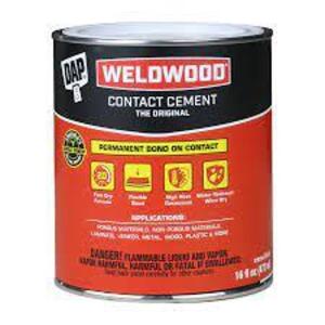 DESCRIPTION: (2) CONTACT CEMENT BRAND/MODEL: WELDWOOD #5E095 SIZE: 1 QT RETAIL$: $51.24 EA QTY: 2