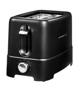 DESCRIPTION: (1) 2-SLICE TOASTER BRAND/MODEL: KITCHENSMITH INFORMATION: 6 SETTINGS, 750W RETAIL$: $12.99 SIZE: 6.69 Inches (H) x 5.51 Inches (W) x 9.6