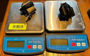 DESCRIPTION: (2) DIGITAL PORTION SCALES BRAND/MODEL: ACCUWEIGH LOCATION: DINING AREA QTY: 2