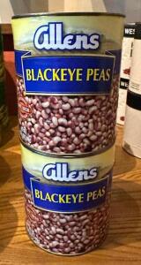 DESCRIPTION: (4) CANS OF BLACK EYED PEAS LOCATION: DINING AREA QTY: 4