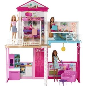 DESCRIPTION: (1) BARBIE DREAM HOUSE BRAND/MODEL: BARBIE INFORMATION: COMES WITH DOLLS SIZE: 27.60 x 61.81 x 45.00 Inches RETAIL$: $179.58 EA QTY: 1