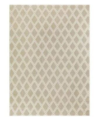 BASKET WEAVE BISCUIT BEIGE 8 FT. X 10 FT. TRELLIS INDOOR/OUTDOOR PATIO AREA RUG