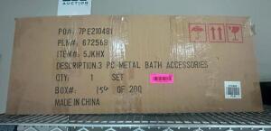 3 PC. METAL BATH ACCESSORIES KIT