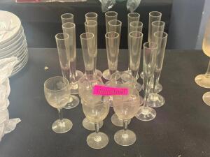 GROUP OF CHAMPANGE GLASSES