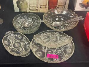 (5) - CRYSTAL SERVING SET