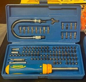 RATCHETING SCREWDRIVER AND BIT SET