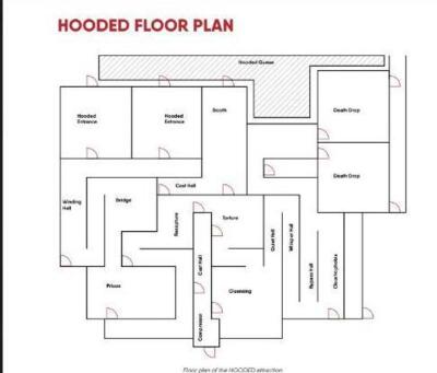 DESCRIPTION PRESENTING "THE HOODED MAZE" - AN EXTRAORDINARY HAUNTED HOUSE MAZE WALL FRAME SET THAT WILL TRANSPORT YOU INTO A REALM OF SPINE-TINGLING S