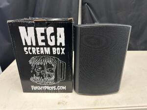 DESCRIPTION (2) FRIGHT PROPS 0607-MEGA SCREAM BOX ( NEW IN BOX ) BRAND / MODEL: FRIGHT PROPS 0607-MEGA ADDITIONAL INFORMATION RETAILS FOR $200 PER SPE