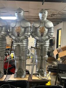 DESCRIPTION (2) FOAM ARMORED KNIGHT FIGURES W/ LIGHT UP LED EYES. ADDITIONAL INFORMATION APPROX. 5' THIS LOT IS: SOLD BY THE PIECE QTY 2