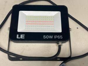 DESCRIPTION (3) LE 50W IP65 FLOOD LIGHTS RETAIL PRICE: $50 THIS LOT IS: SOLD BY THE PIECE QTY 3