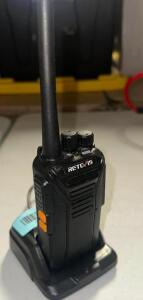 DESCRIPTION (8) RETC15 WALKIE TALKIES W/ BASES AND CB MIC ATTACHMENTS THIS LOT IS: SOLD BY THE PIECE QTY 8