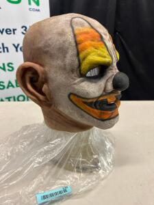 DESCRIPTION PROFESSIONAL SILICONE CLOWN MALE MASK. NO HAIR ADDITIONAL INFORMATION SELLER INDICATES COST ON MASK PRODUCTION AT $3000 RETAIL PRICE: $3,0