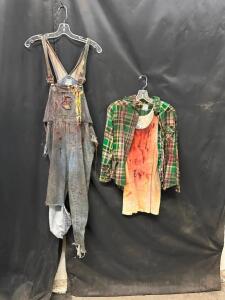 DESCRIPTION SACRIFICE ESCAPE PRISONER #1 ACTORS COSTUME. ADDITIONAL INFORMATION EVERY STAIN, EVERY BLEMISH, TELLS A STORY OF HORROR AND DESPAIR. FROM